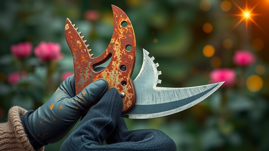 pruning blade rust prevention maintenance steel blade carbon steel tool care