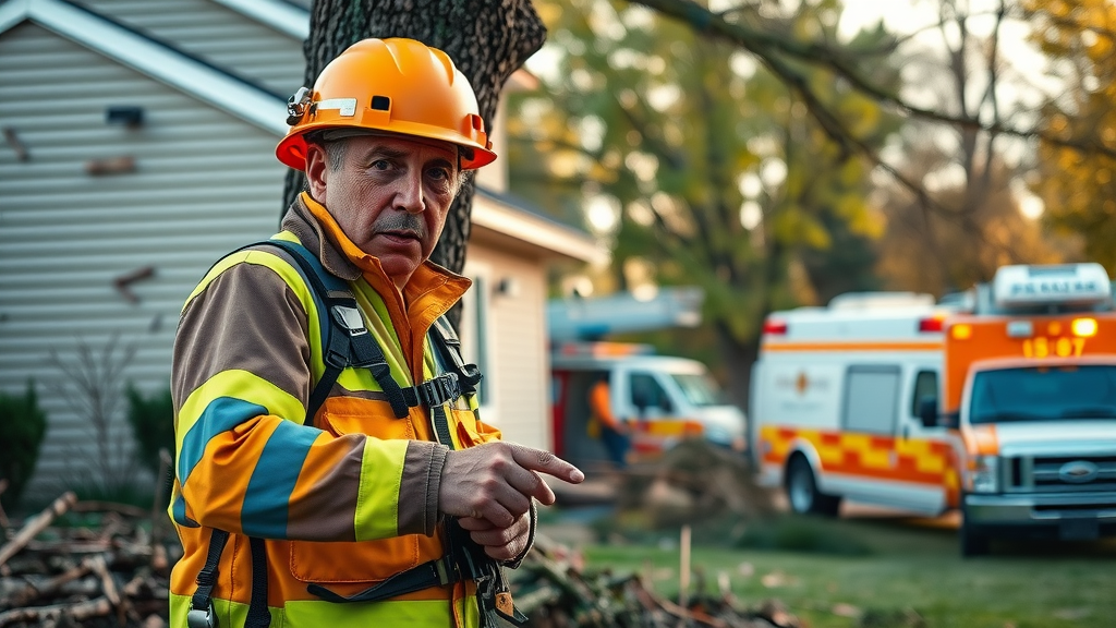 Certified arborist emergency tree service removal assessment near house
