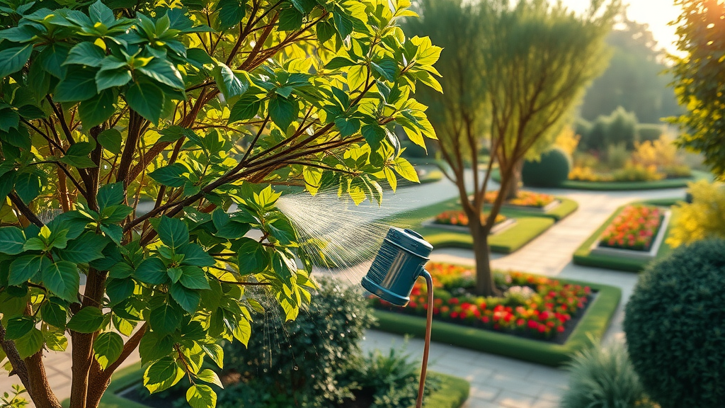 mature trees and shrubs after tree fertilization summer seasonal care