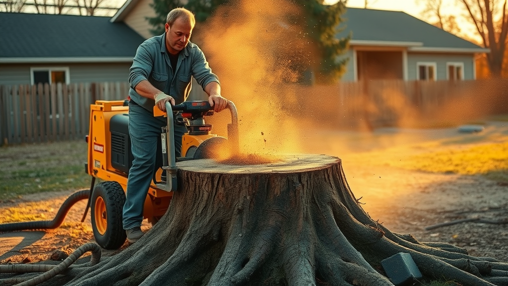 stump grinding stump removal residential tree service metro area property safety