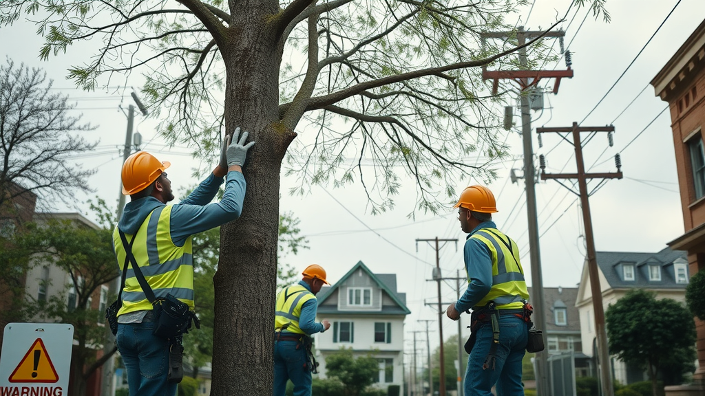 arborist safety tree trimming near power lines certified professional approach