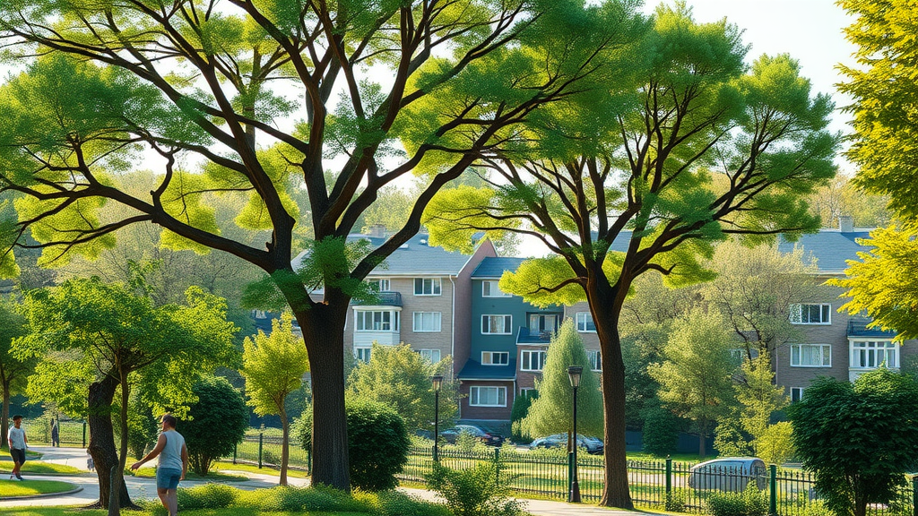 summer tree care urban landscapes healthy green trees residents caring city park sunlight