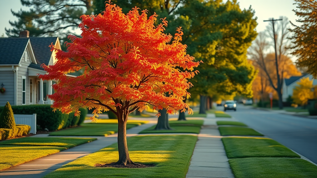 restored vibrant tree with healthy foliage beside a previously declining tree after proper tree health maintenance