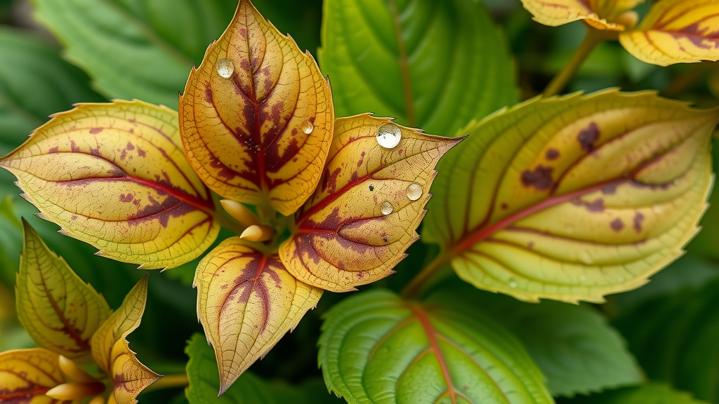 ornamental plant disease close up root rot leaf spotting disease control