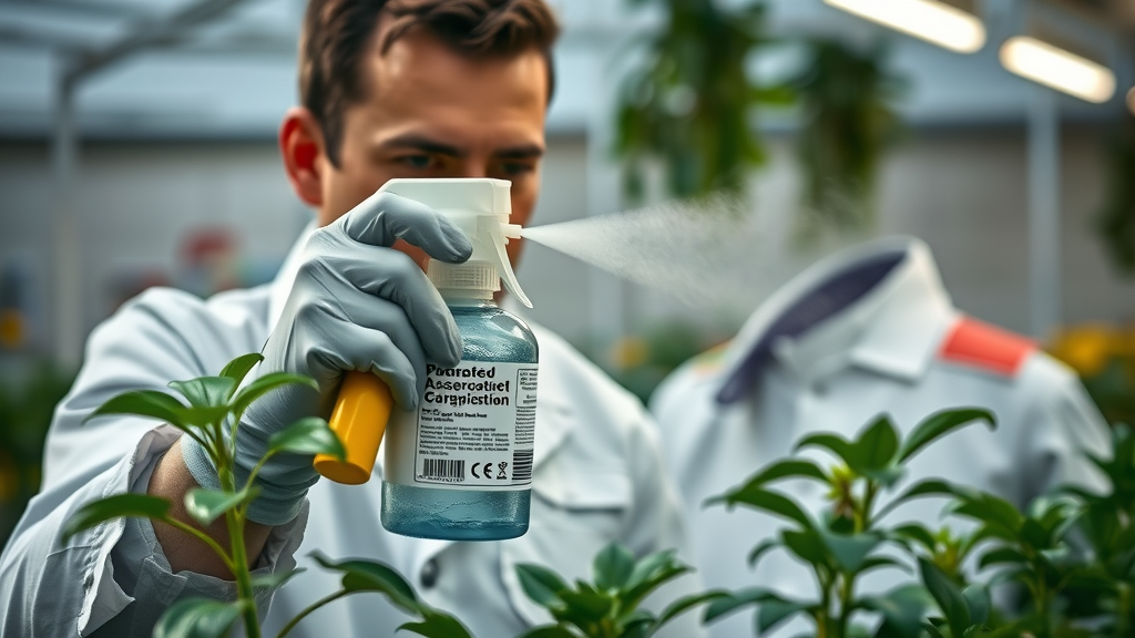 chemical control plant disease management agronomist spraying ornamental plants