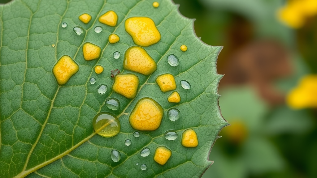Macro image of a leaf showing angular bacterial spots with yellow halos, typical leaf spot symptoms